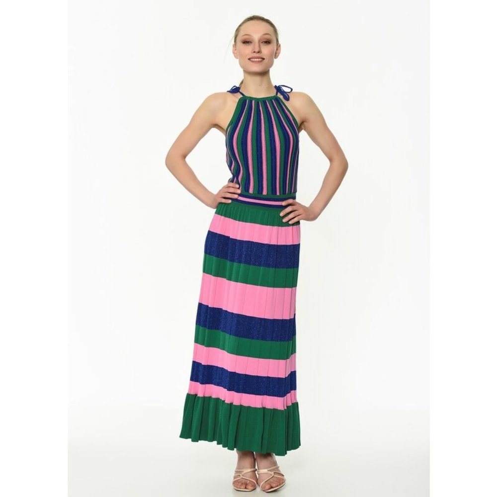 Metallic  long summer dress